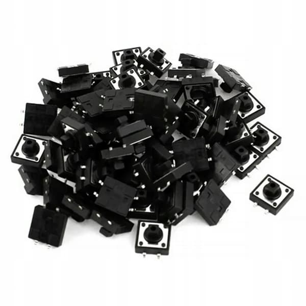 Taktafbryder 12x12 mm h= 7mm 2 stk.