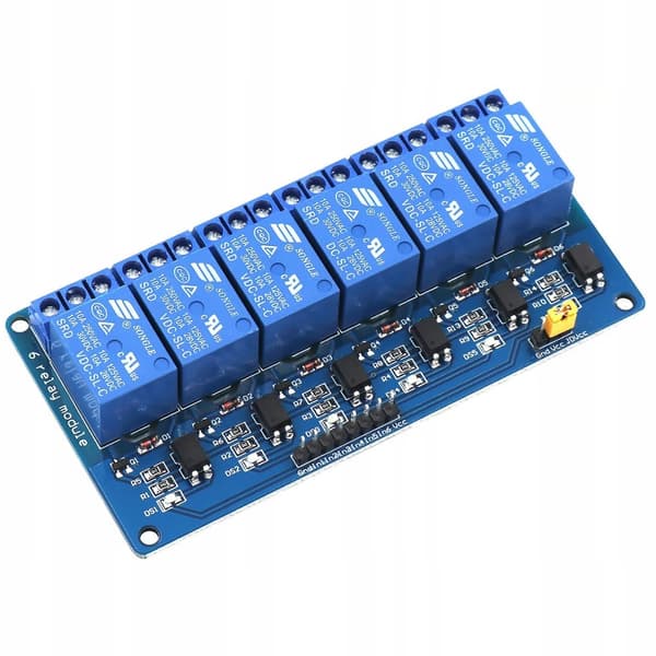 Rosfix 6-kanals 5v Arduino relæmodul