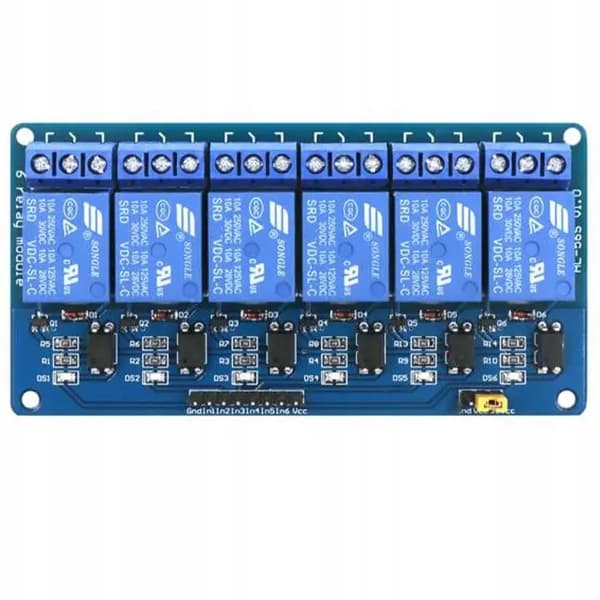 Rosfix 6-kanals 5v Arduino relæmodul