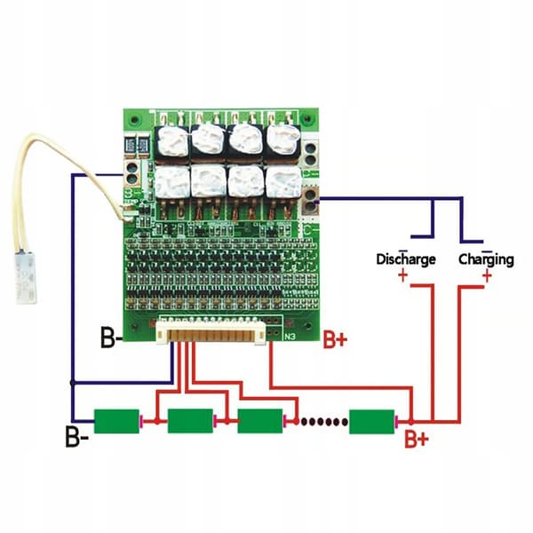 Rosfix BMS-modul til Li-ion 18650-celler til 10 celler (10S) 36/42V