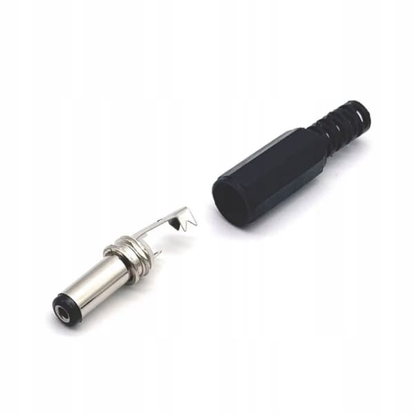 DC hunstik 5,5/2,1 mm loddet til kablet