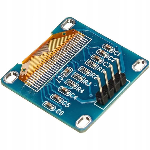 OLED-skærm 0,96" 128x64 blå I2C SSD1306