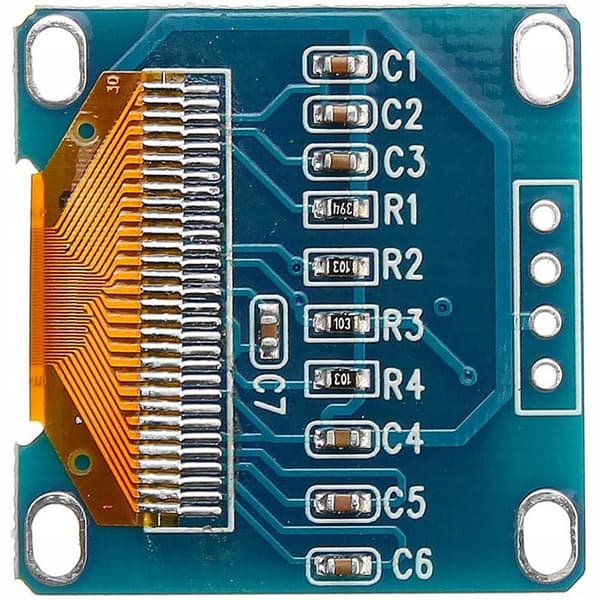 OLED-skærm 0,96" 128x64 blå I2C SSD1306