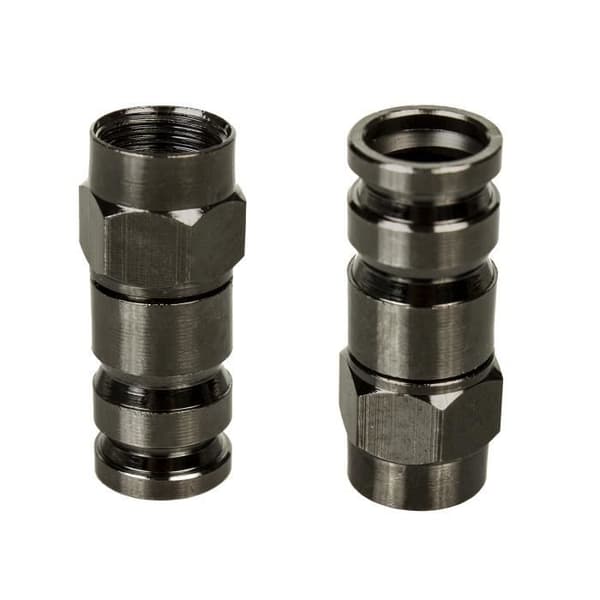 Koppling F-komprimering RG-6 svart nickel Maclean MCTV-916