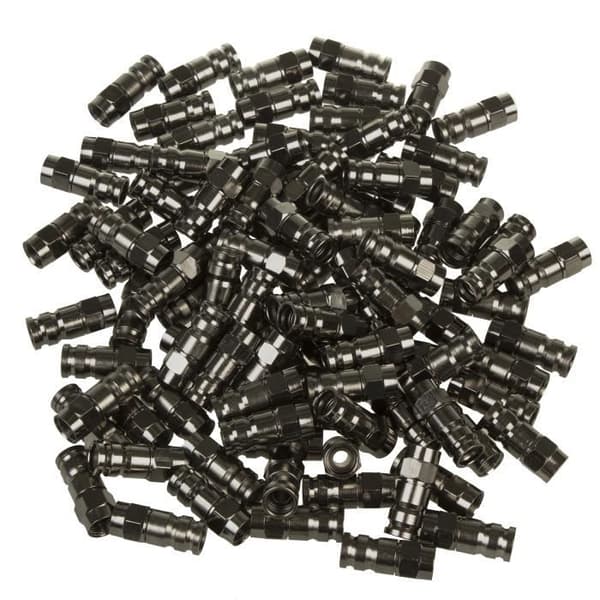 Koppling F-komprimering RG-6 svart nickel Maclean MCTV-916