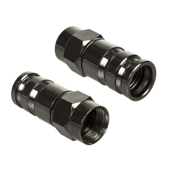 Koppling F-komprimering RG-6 svart nickel Maclean MCTV-916