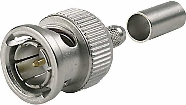 Telegärtner lågspänningskontakt - J01002B0018 - HDTV-BNC kontakt Hane rak crimp 75 â-quot-brvbar 1 st.