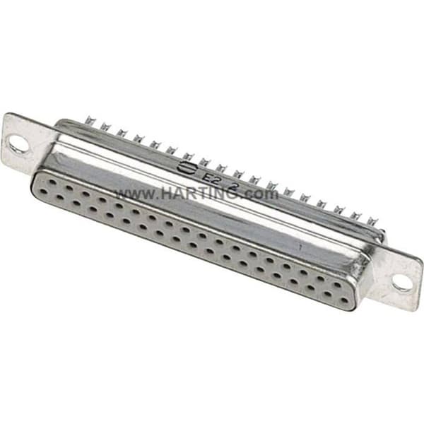 SUB-D honhylsa 37 poler Harting 09 67 037 4715 180° lödhylsa 1 st.