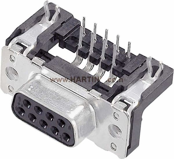 D-sub-kontakt Harting - 09 66 252 6613 - D-SUB Buchsenleiste 90 ° Polzahl: 15 Löten 1 St. ()