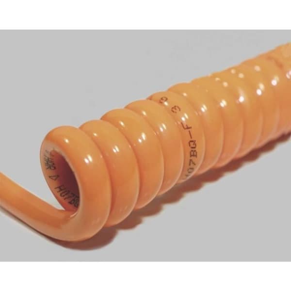 BKL Electronic 1506125 Spiral kabel H07BQ-F 800 mm- 3200 mm, 5 G 1.50 mm², orange 1 st.