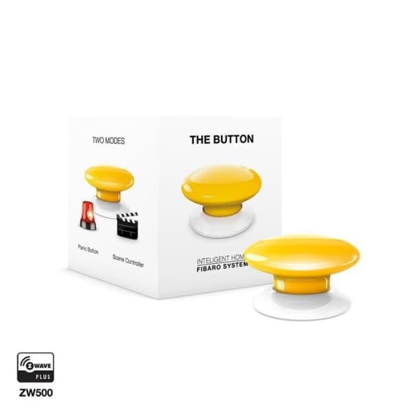 Kontrollknapp - Fibaro - Z-Wave Plus - Kompakt - Trådlös - Batteri driven