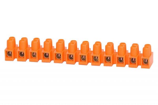 Klemrække 12 spor. 10mm2 orange ONLINE