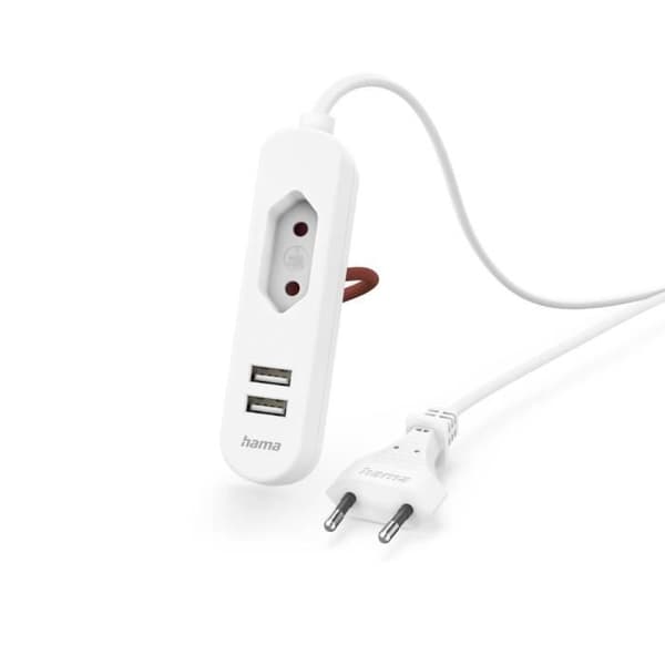 USB AV STRÖMFÖRSÖRJNING 1,9 M LÅNG KABEL OCH EURO-PLUGG, 2 USB-A, BLC H