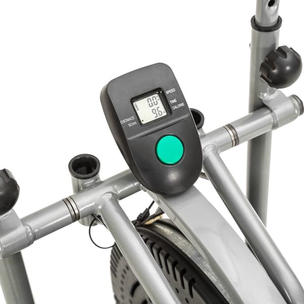 2 i 1 crosstrainer och motionscykel med LCD display - svart