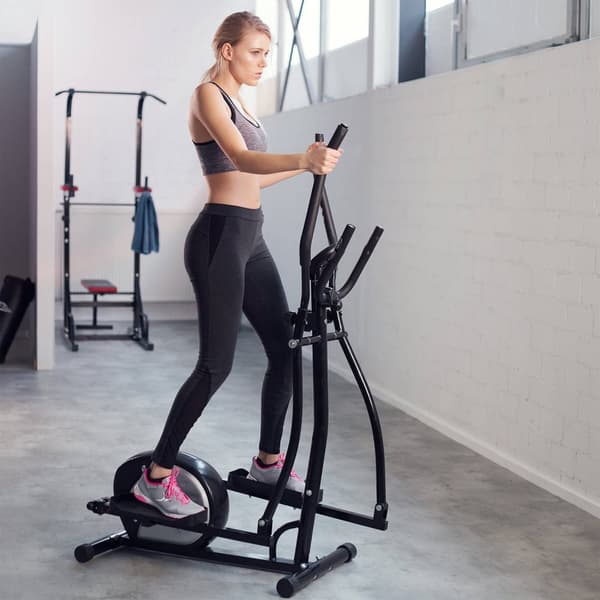 Crosstrainer i aluminium - svart