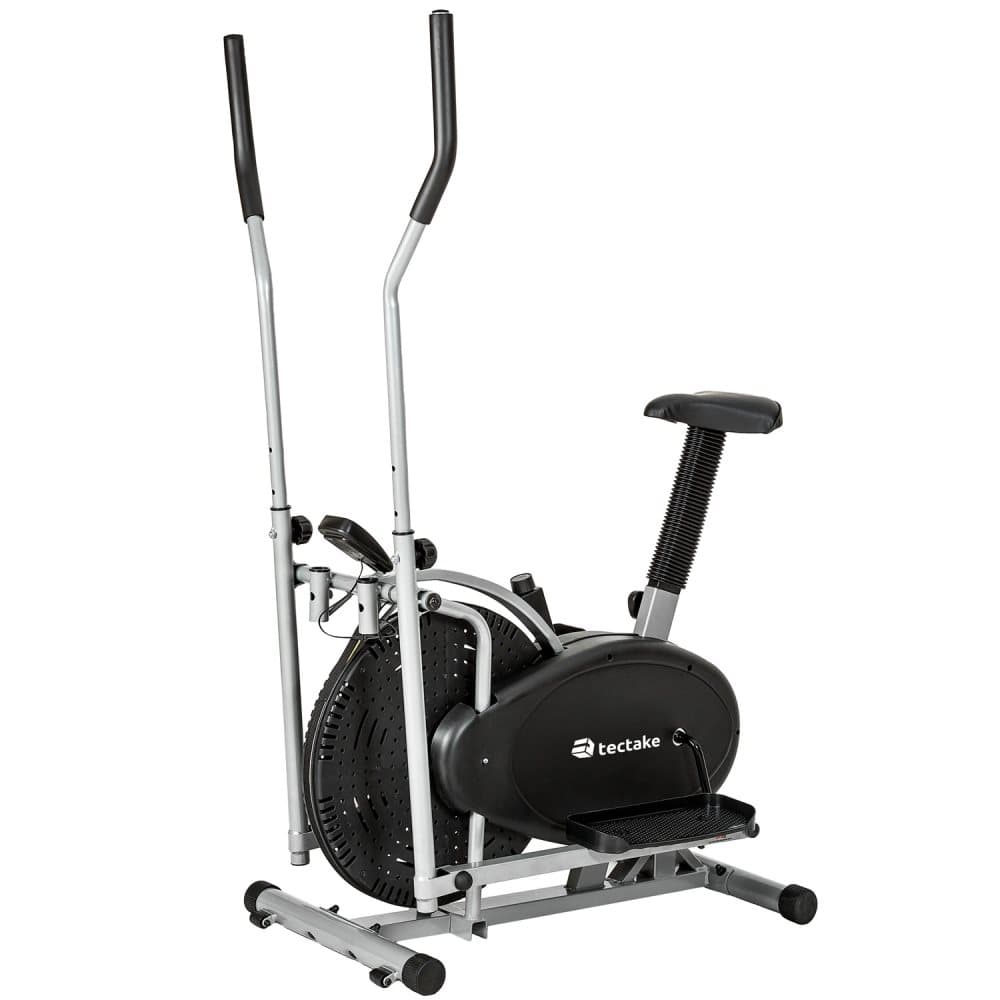 2-i-1 crosstrainer & motionscykel - sort