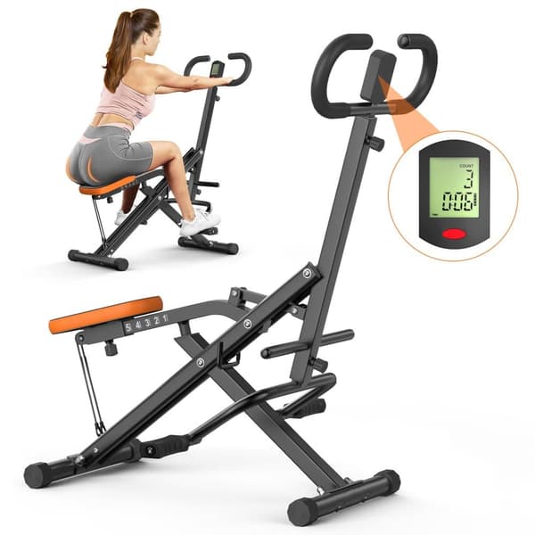 Fitness træningstræner med justerbart sæde og timer