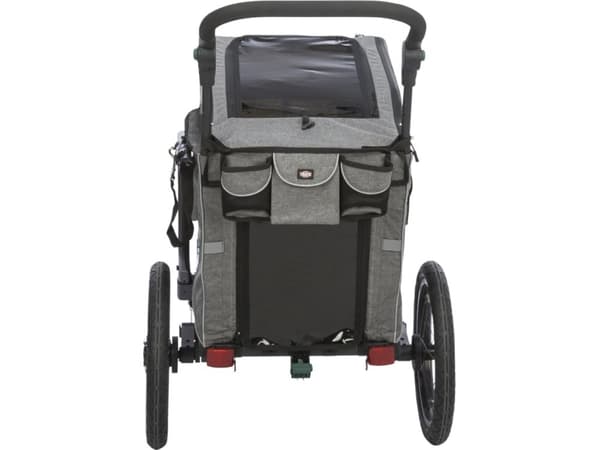 Trixie Bicycle trailer, S: 64 × 92 × 80/130 cm, grey/sage
