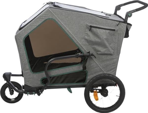 Trixie Bicycle trailer, L: 80 × 103 × 98/147 cm, grey/sage