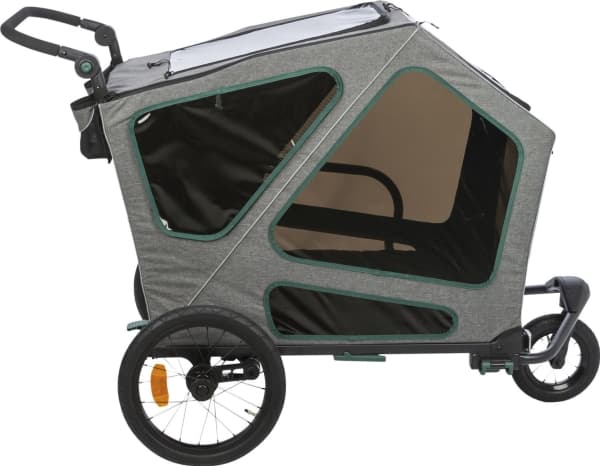 Trixie Bicycle trailer, L: 80 × 103 × 98/147 cm, grey/sage