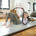Miniatyrbillede 1 af 8: AB-træner, bærbar fitness crunch træningsudstyr, 28,5x28,5x25 tommer, sort/hvid
