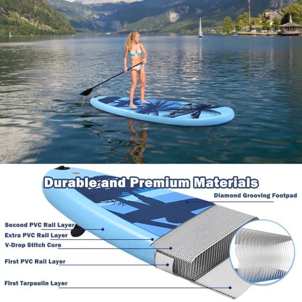 Uppblåsbar Stand Up Paddle Board, 305x76x16 cm