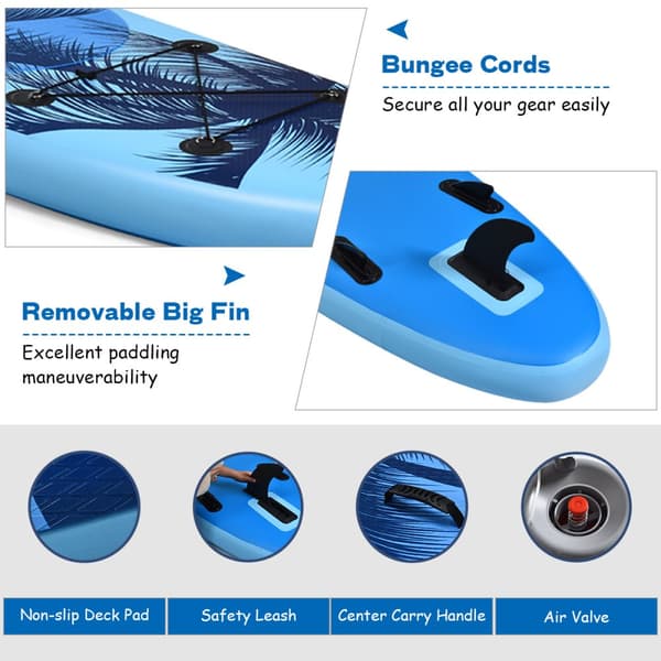 Uppblåsbar Stand Up Paddle Board, 305x76x16 cm