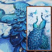 Diamond painting 5D DIY diamant målning Påfågel stl.75*130cm
