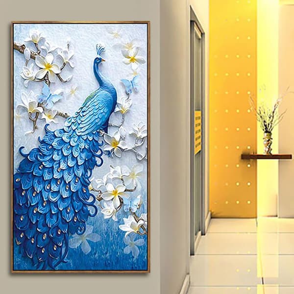 Diamond painting 5D DIY diamant målning Påfågel stl.40*62cm