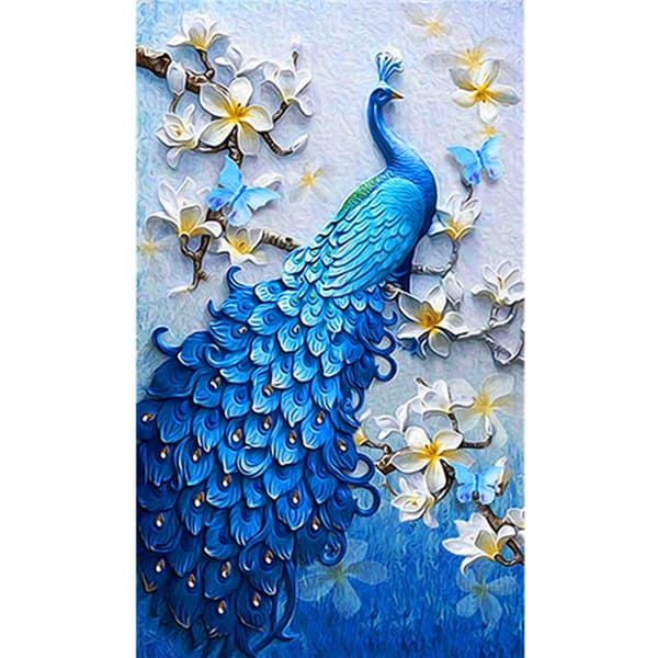 Diamond painting 5D DIY diamant målning Påfågel stl.40*62cm