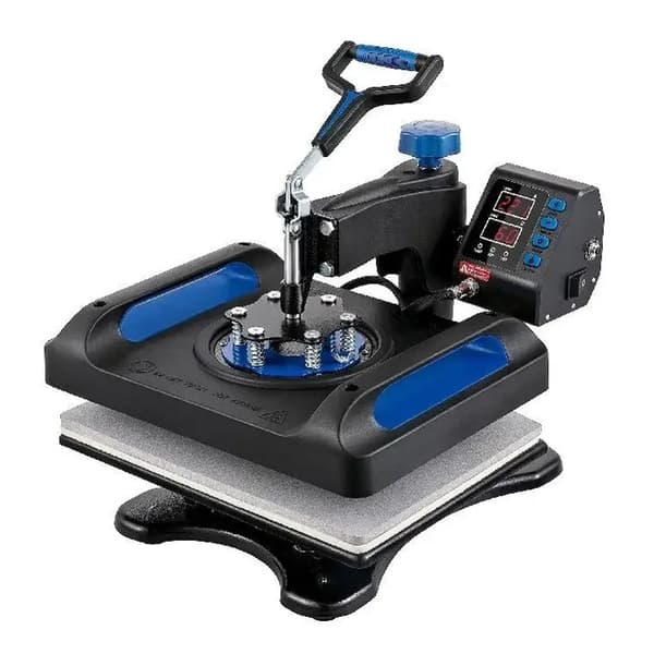 12x15 tums 1000W multifunktionsvärmepressmaskin, professionellt värmesystem, exakt kontroll, 360° svängning