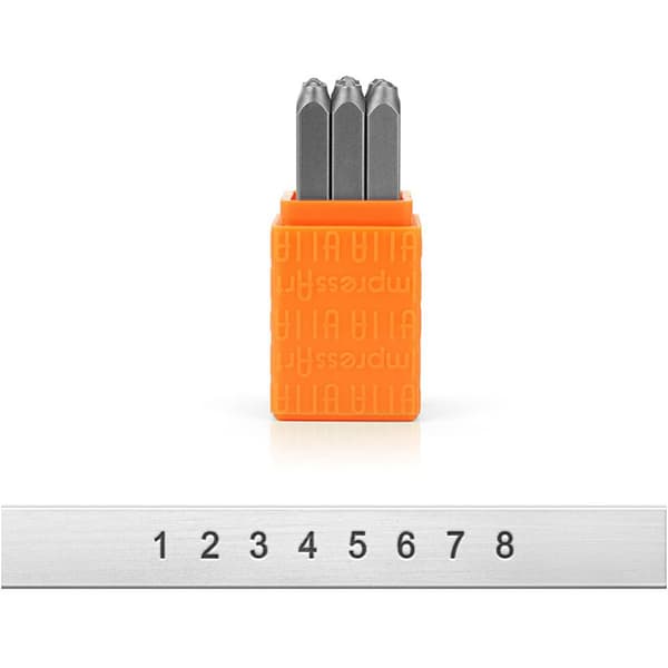 Prägelstämplar - stl. 3 mm - Siffror - 9 st
