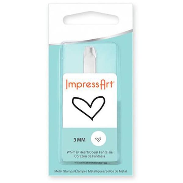 Prägelstämpel - stl. 3 mm - L: 65 mm - Hjärta