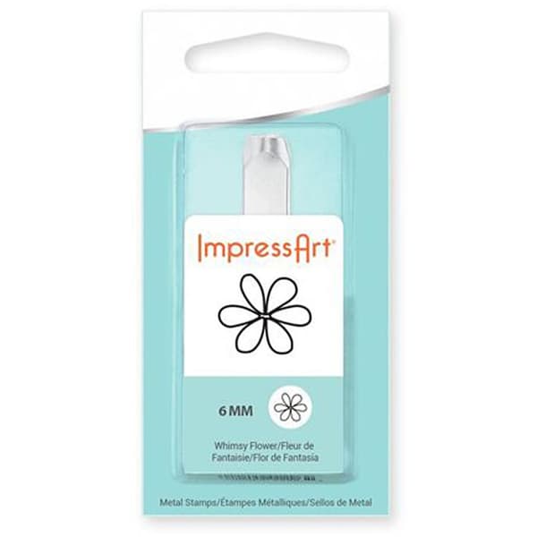 Prägelstämpel - stl. 6 mm - L: 65 mm - Blomma