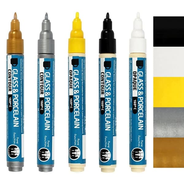 Porselen- & Glasspenn - Velg farge! Svart (2-4 mm)