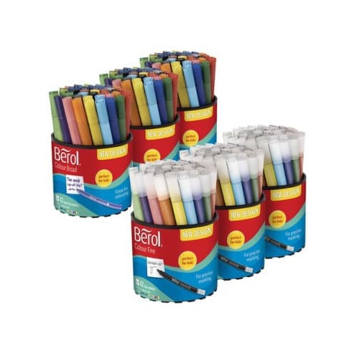 Fiberpenna BEROL Storpack Fine Broad 252