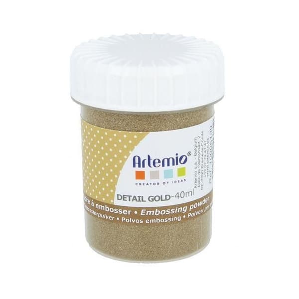 Reliefpulver - ARTEMIO - Finguld - 40 ml - Scrapbooking - Heminredning