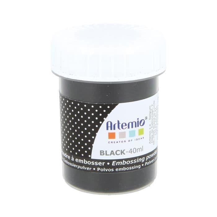 Relief embossing powder Black 40ml - Artémio