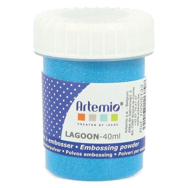 Embossingpulver - ARTEMIO - Blå - 40 ml - Scrapbooking - Gratulationskort