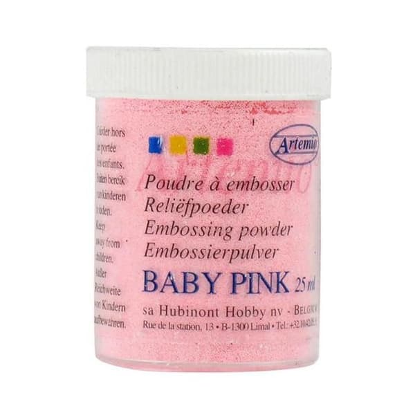 Reliefpulver för relief - Artémio - Babyrosa - Rosa färg - Perfekt för kreationer