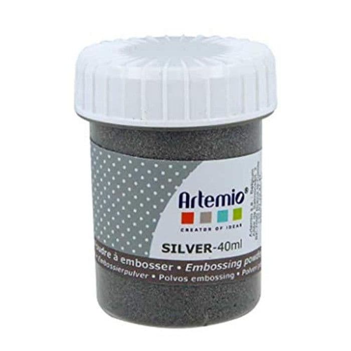 Relief embossing powder Silver 40ml - Artémio