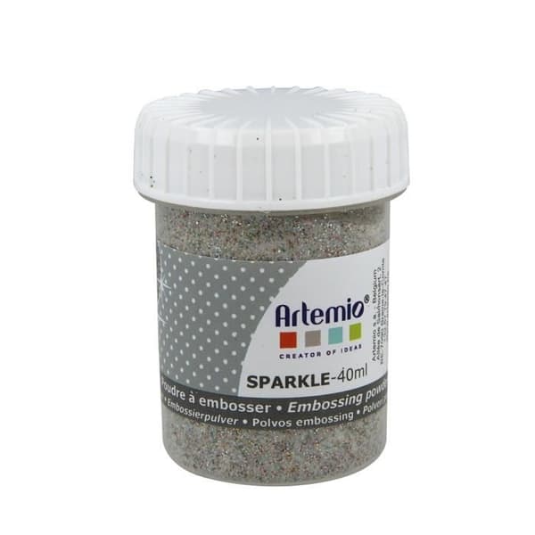 Reliefpulver - ARTEMIO - Flerfärgad - 40ml - Idealisk för scrapbooking - Färgglatt glitter