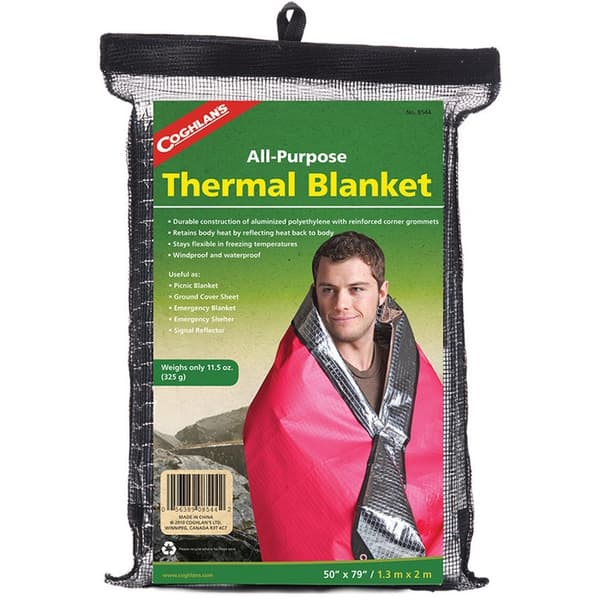 värmefilt, termisk nödfilt, COGHLANS THERMAL BLANKET CG8544 130 x 200 CM