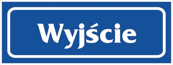 "Udgang"-skilt, T-skiltformat, 90x240 P - PVC-plade