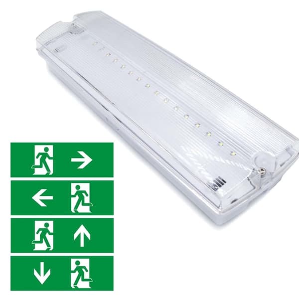 Nødbelysning 4 watt påbygget nødlampe