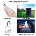 Miniatyrbillede 5 af 7: Lollanda solcellelampe, LED solcellelampe med solpanel – vandtæt, LED, nødbelysning, udendørs, to opladningstilstande