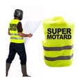 Miniatyrbild 2 av 2: Neongul reflekterande superbikerväst