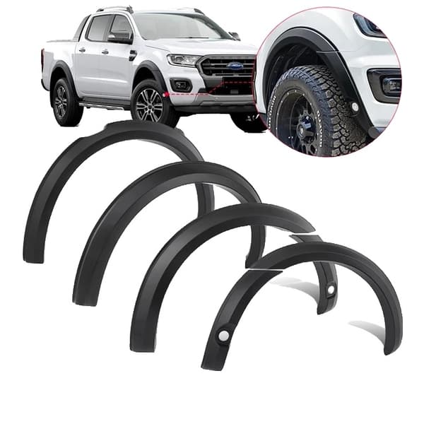 Pyöränkaari lokasuojat, taskuilla kiinnitettävä muotoilu, sopii Ford Ranger 2016-2022 malleihin., Slim Style 2019-2022