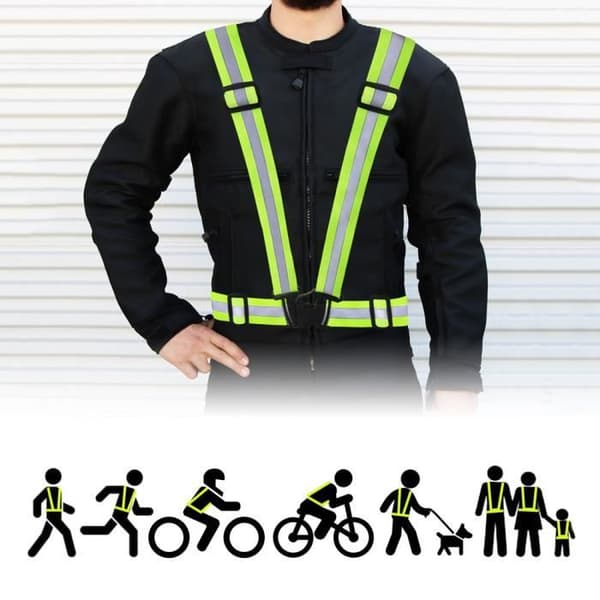 Reflexband godkända för motorcyklar och cyklar, fluorescerande gul