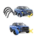 Pikkukuva 1 / 4: Mustat mustat lokasuojat Ford Rangerille, helppo asennus, 2015-2022 mallit.,2015-2018